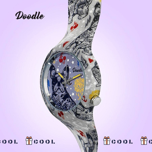 Imagen 2 de 4 de Reloj Unisex Doodle Watch Bulldog Francés Analogico