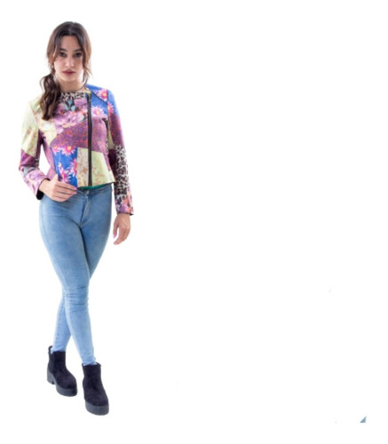 Saco Chaqueta Campera Estampada Badana Importada Folk