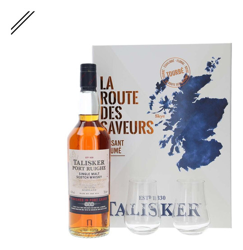 Whisky Talisker La Route Des Saveurs Port Ruighe C/vasos