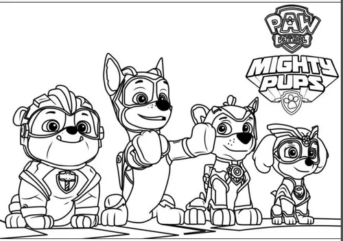 Kit 100 Desenhos Para Colorir E Pintar Patrulha Canina Paw Patrol - Folha  A4 Inteira! 1 Por Folha! - #0094