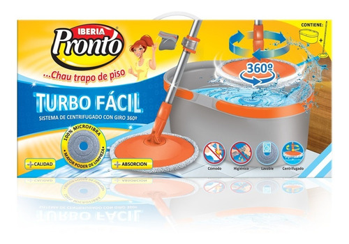 Turbo Facil Iberia Pronto Balde Centrifugo Lampazo 360° Mopa