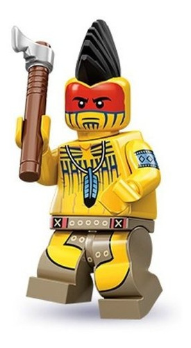 Mini Figura De Guerrero Tomahawk De La Serie 10 De Lego