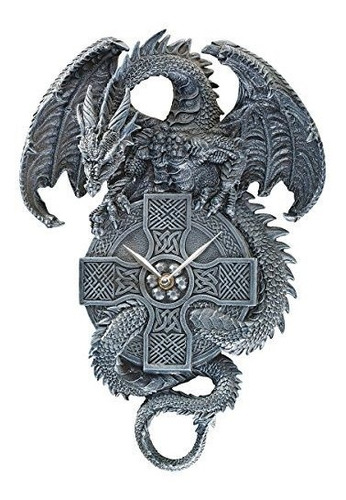 Diseño Toscano Los Timekeeper Escultural Celtico Dragon