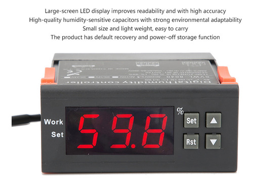 Controlador De Umidade Com Display Led Digital De Alta