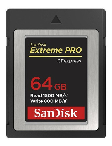 Tarjeta de memoria Sandisk Cfexpress tipo B de 64 GB y 1500 mb