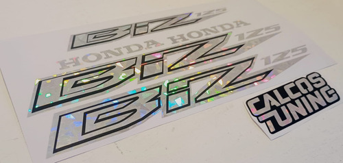 Calco Honda Biz 125 Holografico Diamonds