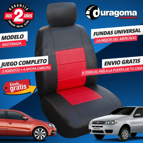 Funda Asiento Simil Cuero Acolchado Fitter + Envio Gratis