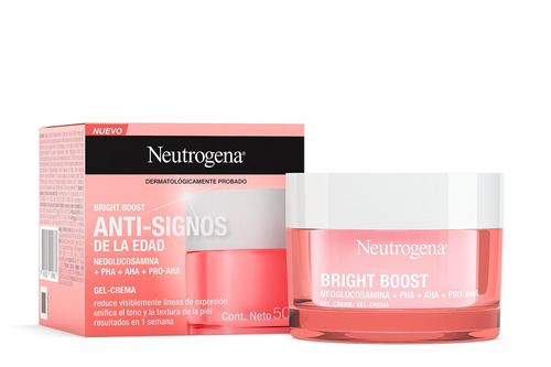 Imagen 3 de 4 de Neutrogena Bright Boost Gel Face Cream Hidrata E Ilumina 50g Momento De Aplicación Noche Tipo De Piel Todo Tipo