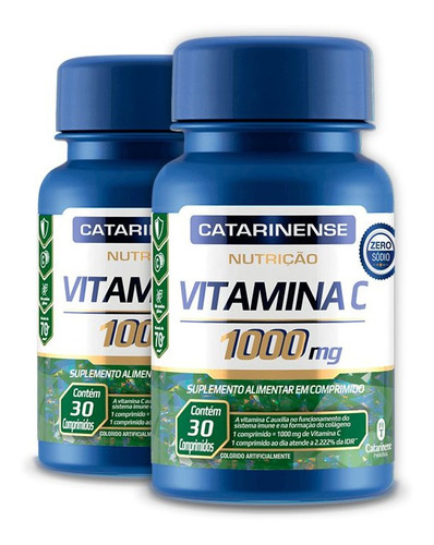 Kit 2 Vitamina C 1000mg Catarinense Pharma - Com 30 Cps