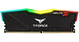 Memoria RAM T-Force Delta RGB gamer color negro 16GB 1 Team Group TF3D416G3200HC16F01