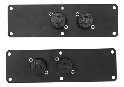 Placa De Bocina De Metal, Conectores Duales De 2 Cañones Pa