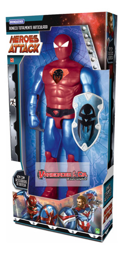 Boneco Heroes Attack Powerman 54cm - Brinquemix