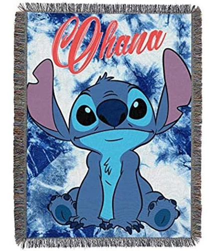 Cobertor Disney Lilo Stitch Tejida Multicolor Cama Niños :)