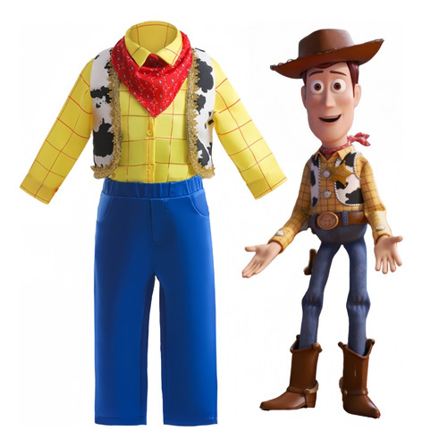 Disfraz De Cosplay Toy Story Woody Conjuntos Para Niños Halloween Carnaval Ropa 4 Piezas