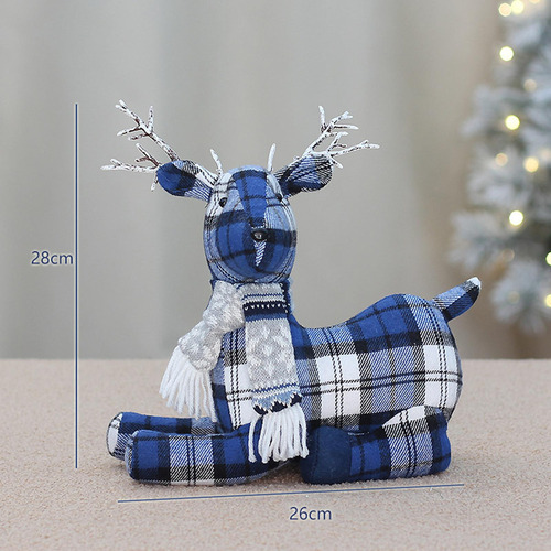 Adornos Navideños De Alce De Tela, Decoración De Alce