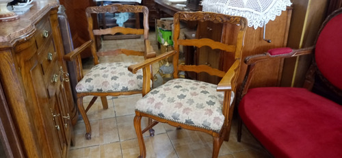 Antiguo Par De Sillones Cabeceros Provenza No Enviol N48