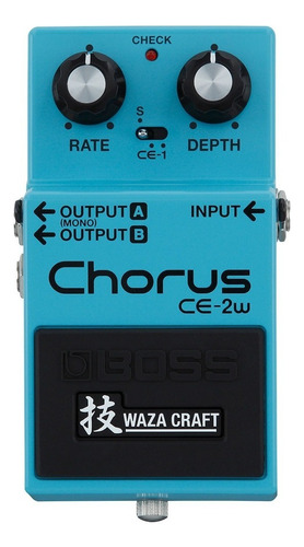 Pedal de efecto Boss Waza Craft Special Edition Chorus CE-2W  turquesa