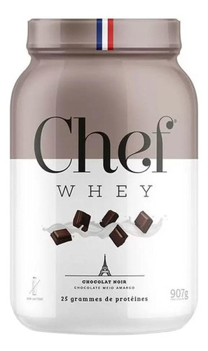 Whey Zero Lactose Chef Whey Chocolate Meio Amargo Pote 907g