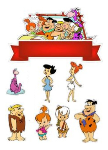 Topo De Bolo Os Flintstones Festa Aniversário Personalizado