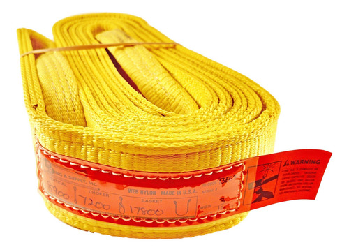 Correa De Levantamiento De Nylon Resistente Para Carga Verti Anaranjado (teñido Safety Orange)