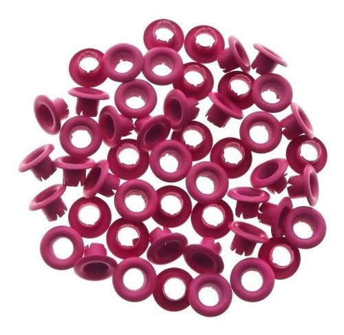 Ojalillo Ojal Aluminio Metal Eyelet Ibi Craft V/colores X 50 Color Fucsia