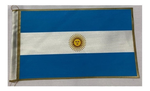 Bandera Argentina De Escritorio En Tela Tafeta * 15x25cm *