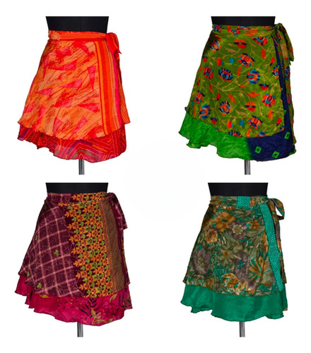 Pollera Mini Mil Formas Reversible Pack De 6 Unidades Surt 