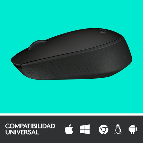 Mouse Inalámbrico Logitech M170, Cómodo Y Portátil - Negro