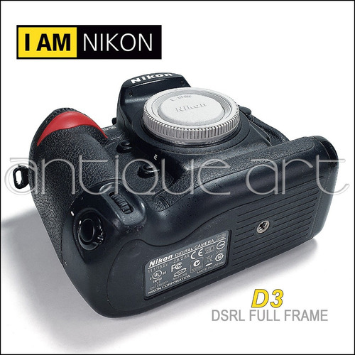 A64 Nikon Camera D3 Fx Full Frame Battery Charger Card Cf (Usado)