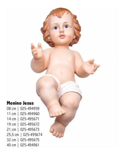 Imagem Menino Jesus Cristo Bebe -  8cm- Linda- Santini