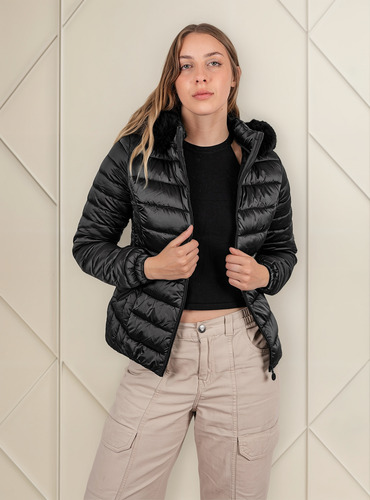 Chamarras Mujer Chaqueta Dama Capucha Abrigo Invierno Casual