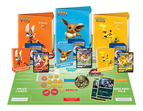Academia De Batalha Cinderace Pikachu Eevee V Pokémon Tcg