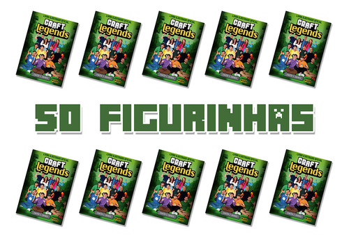 Kit De 10 Envelopes Com 50 Cromos - Álbum Oficial Craft Legends | Editora Pixel