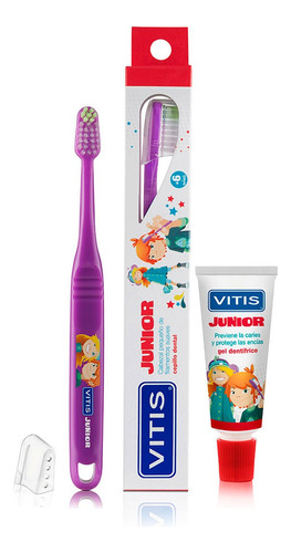 Cepillo Dental Vitis Kids + Pasta Dental 8ml
