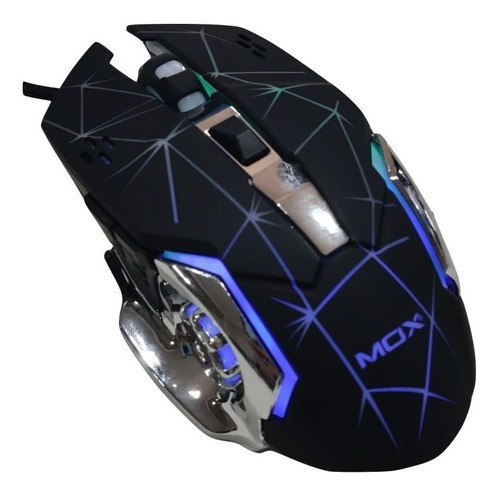 Mouse Gamer Profissional Gaming 6d 2400dpi - Mox -me210 Cor Preto