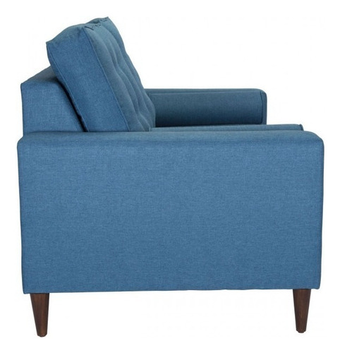 Love Seat Modelo Morgan - Azul Diseño De La Tela Liso