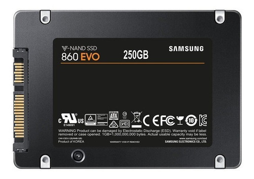 Hd Ssd 250gb Samsung 860 Evo 2.5 Pol Sata3 550mb/s Pc Note