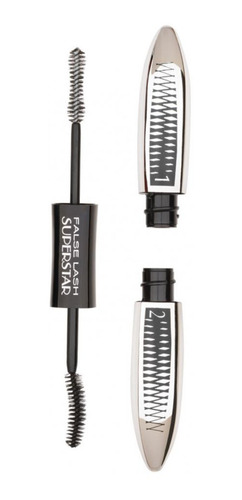 Imagen 2 de 2 de Máscara de pestañas L'Oréal Paris False Lash Superstar 12ml color negro