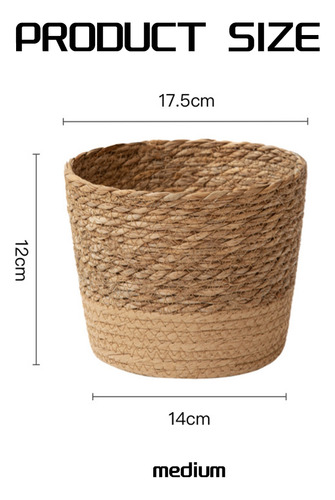 Maceta Z9straw Weaving Para Plantas, Cesto De Mimbre, Flor D