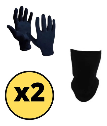 Guantes Termicos Lycra 1º Piel + Cuello Termico - Combo X 2!