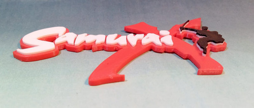 Logo Samurai X Impreso 3d Pla 10cm
