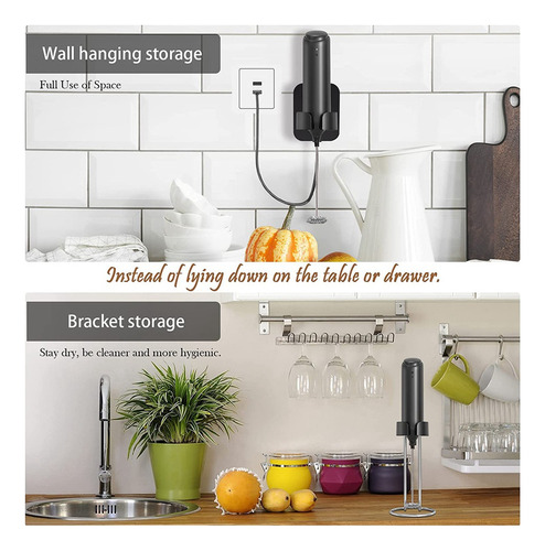 Dmrx Sroje Soporte De Pared Con Miniespumador De Leche,