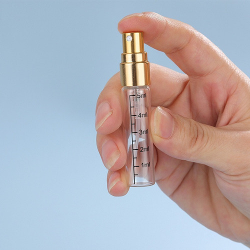 50 Mini Atomizador De Perfume, Botella De Vidrio Transparent Color 3ml/gold