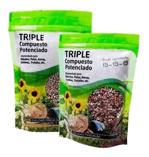 Triple 15 Fertilizante Compuesto Potenciado 1 Kilo