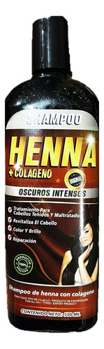 Shampoo Henna + Colágeno Para Cabello Teñido Maltratado