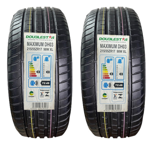 Kit 2 Pneus 215/55r17 98w Xl Doublestar Dh03 Aro 17 Índice De Velocidade W