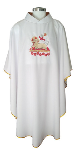 Casulla Sacerdotal Color Blanco Modelo Clasico #11