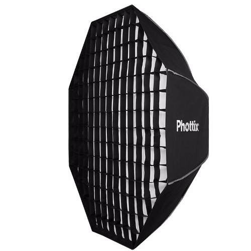 Imagen 8 de 10 de Octo Soft Box C/ Grid Phottix Solas 122cm Montura Bowens