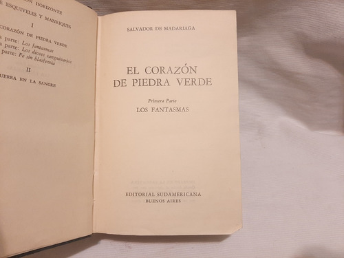 El Corazon De Piedraverde Salvador De Madariaga Sudamericana
