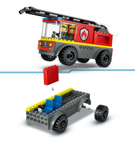 Lego City Camión De Bomberos Con Escalera Juguete 60463